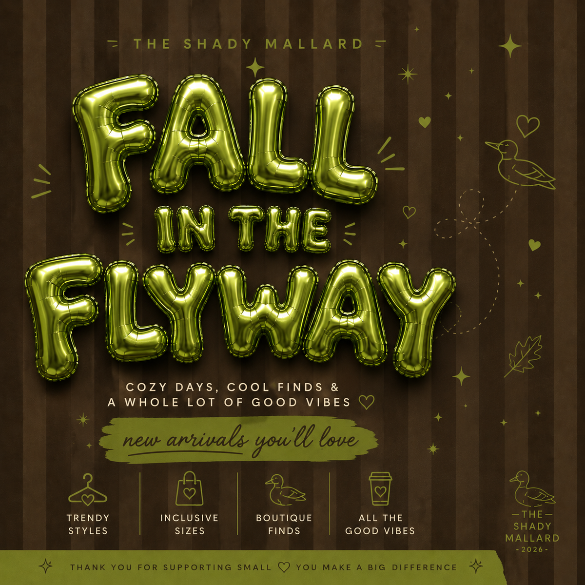 Fall in the Flyway collection graphic for The Shady Mallard