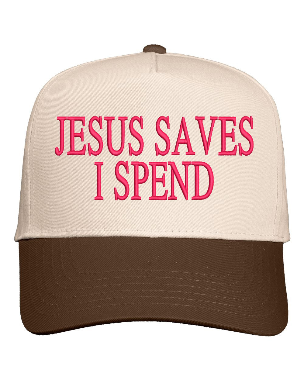 Jesus Saves I Spend Embroidered Cap
