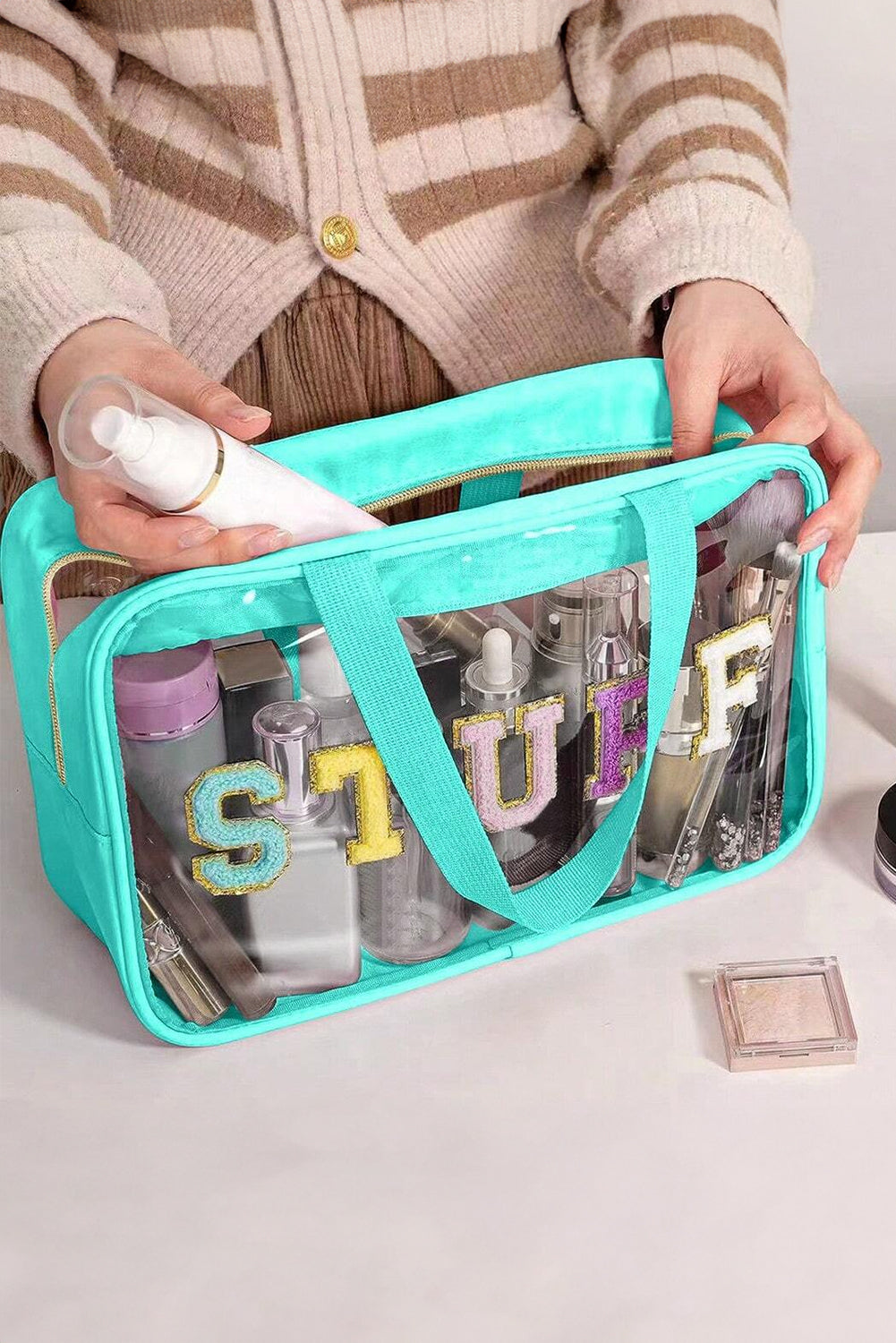 Sweet "Stuff" Clear Makeup Bag