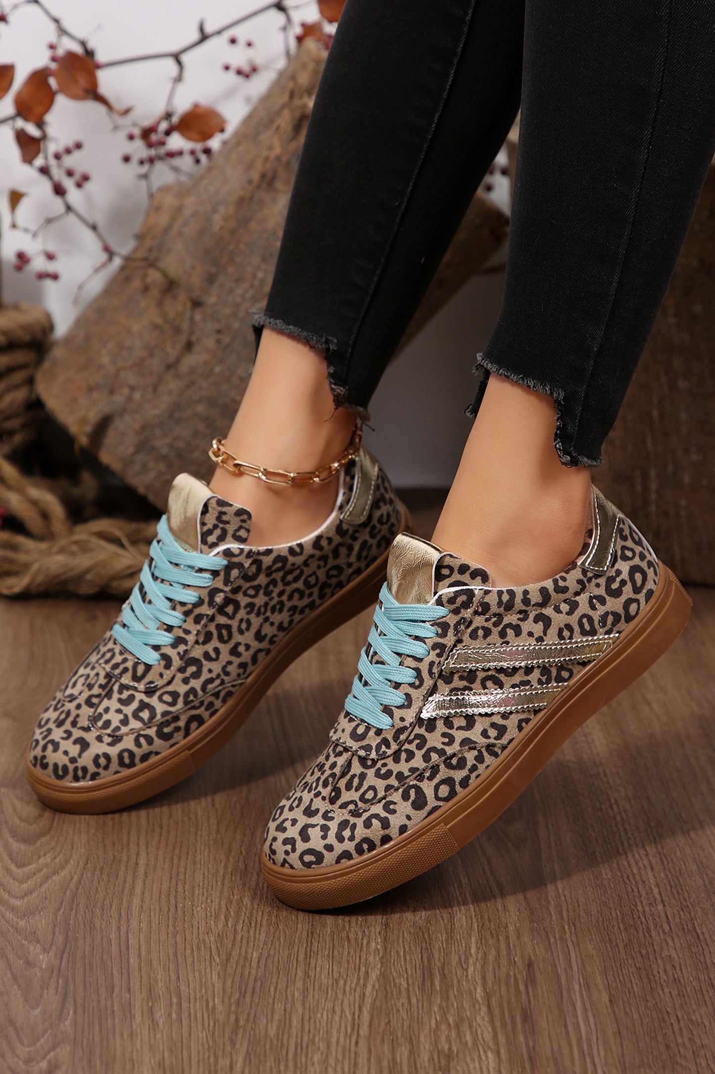 Wild Card Leopard Faux Suede Sneakers