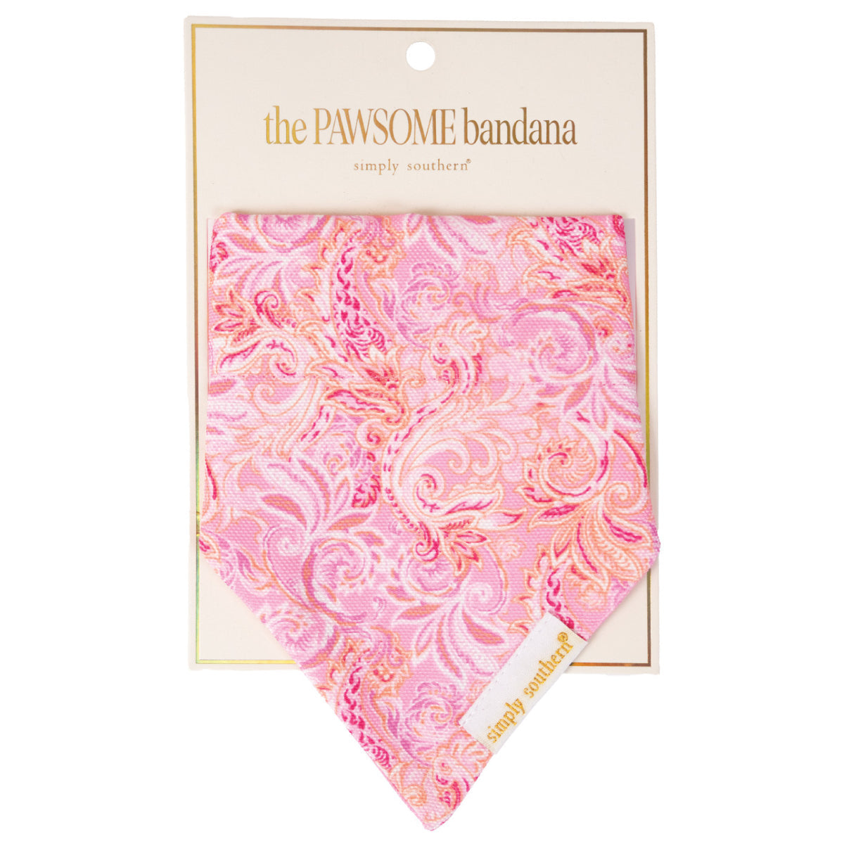 Simply Southern® Pet Bandana: Pink Paisley