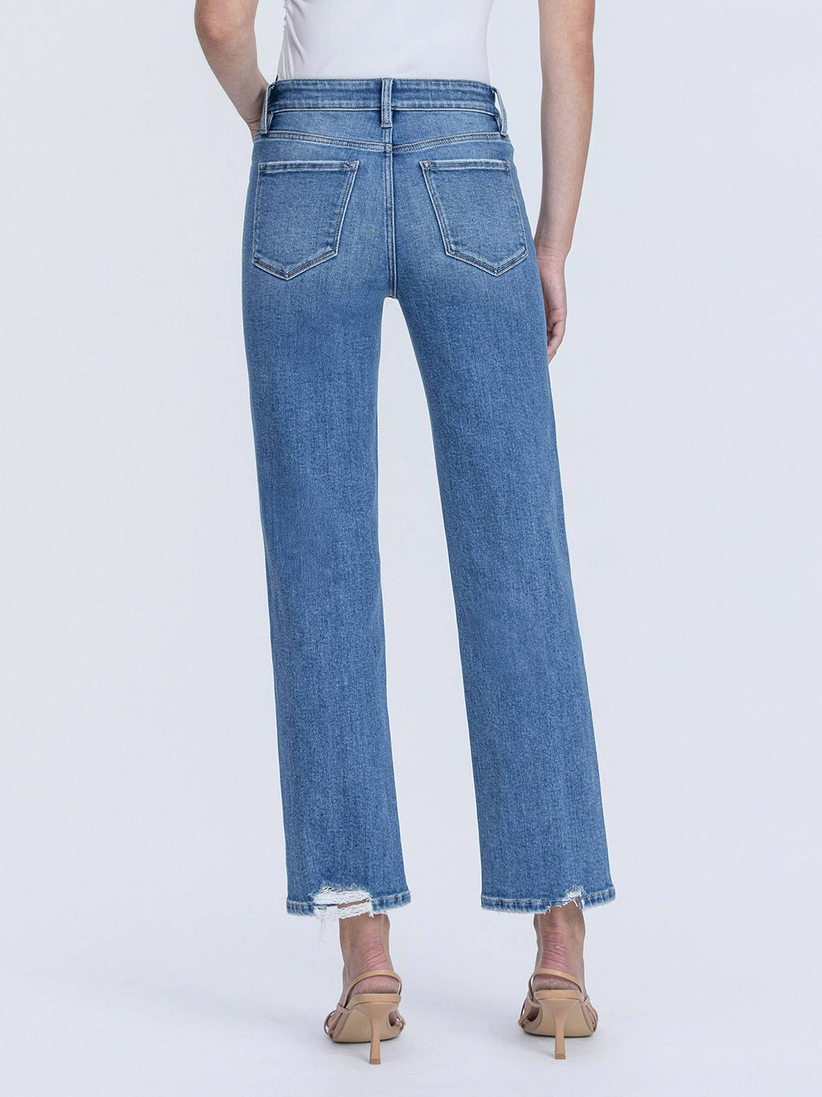 Brooklyn High Rise Ankle Straight Jeans
