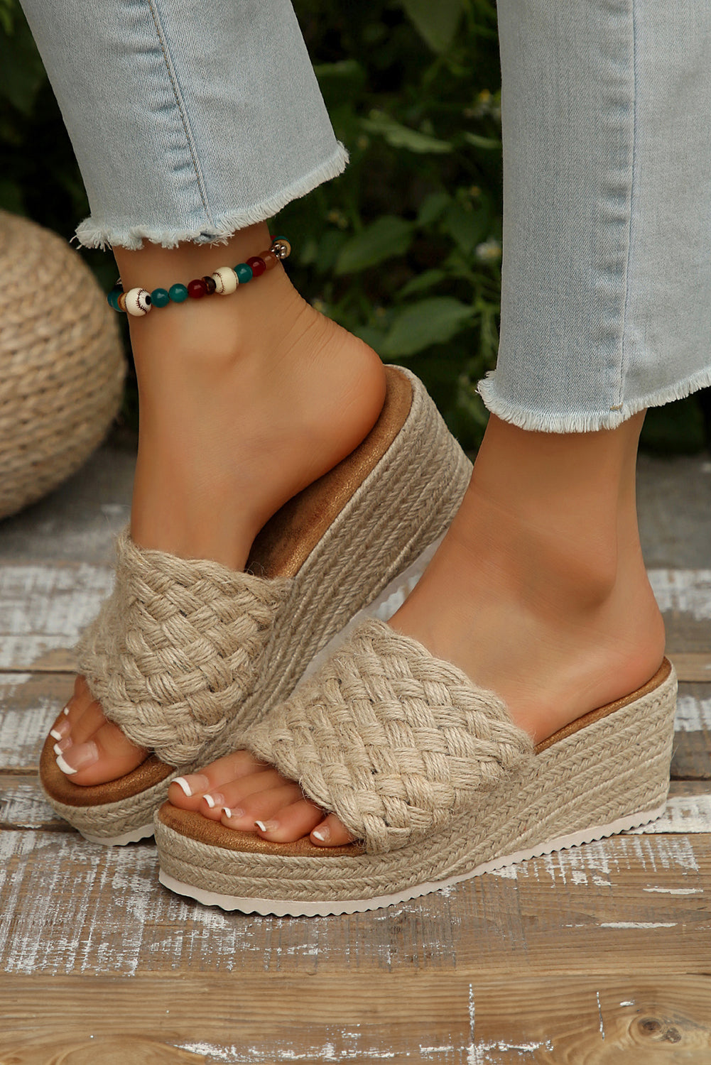 Cedar Creek Woven Platform Slippers