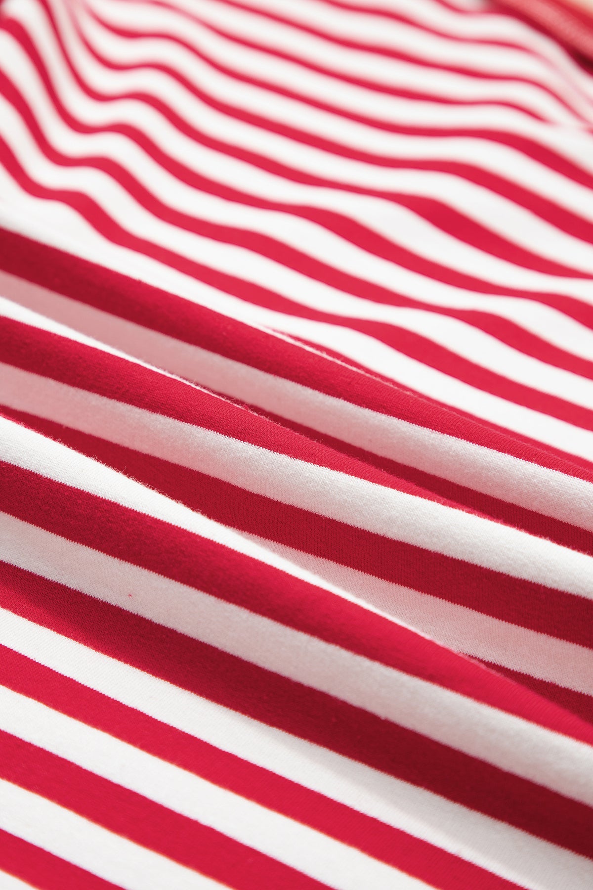 Striped Exposed-Seam V-Neck Pullover