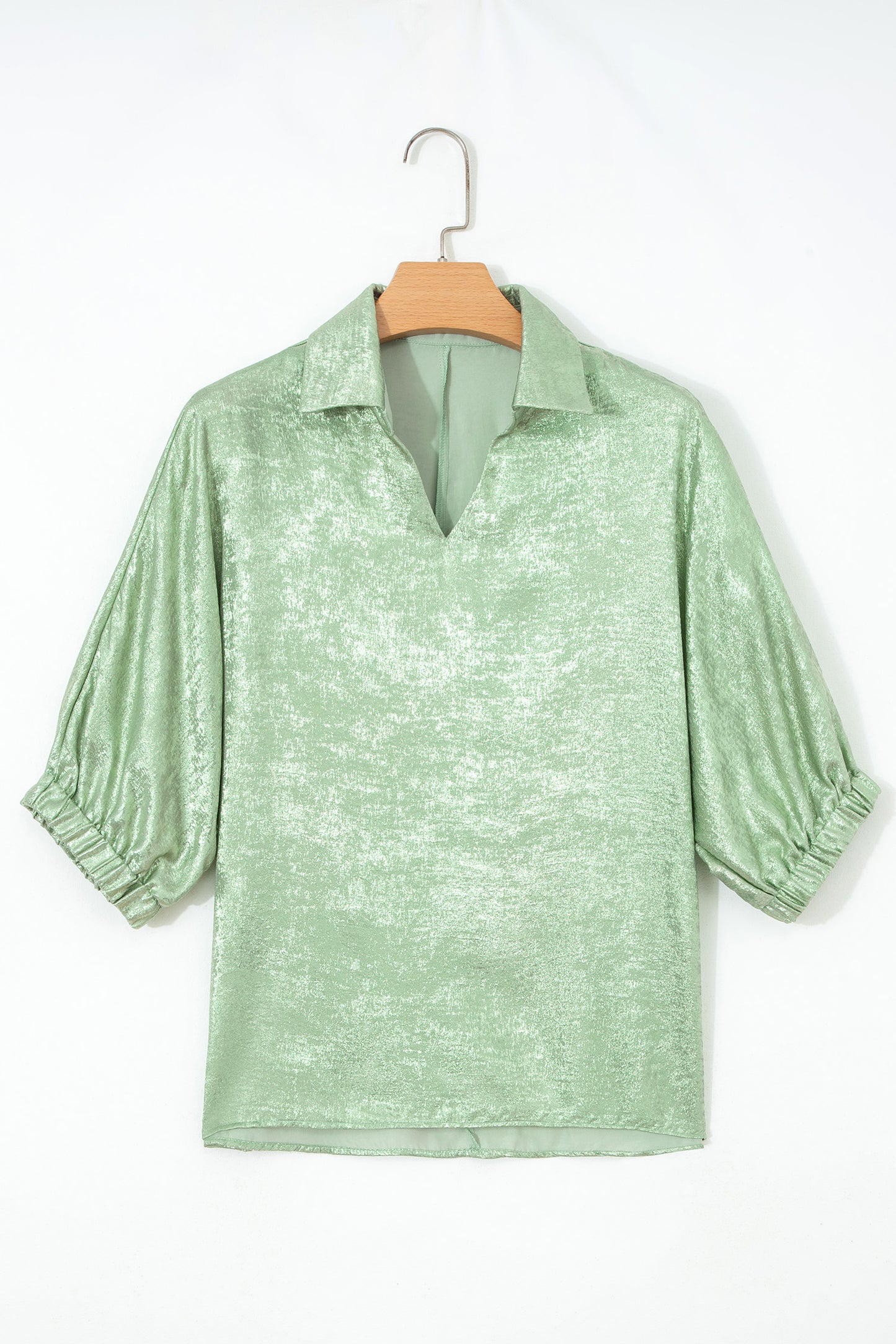 Starlit Metallic Collared Top