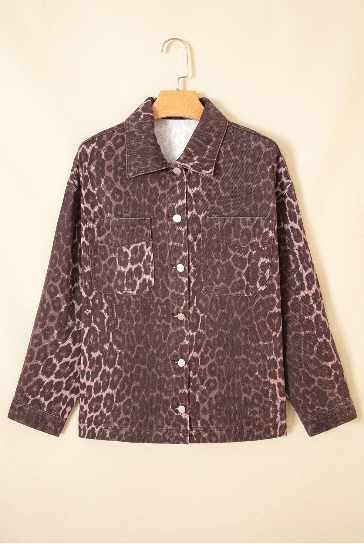 Leopard Denim Pocket Jacket