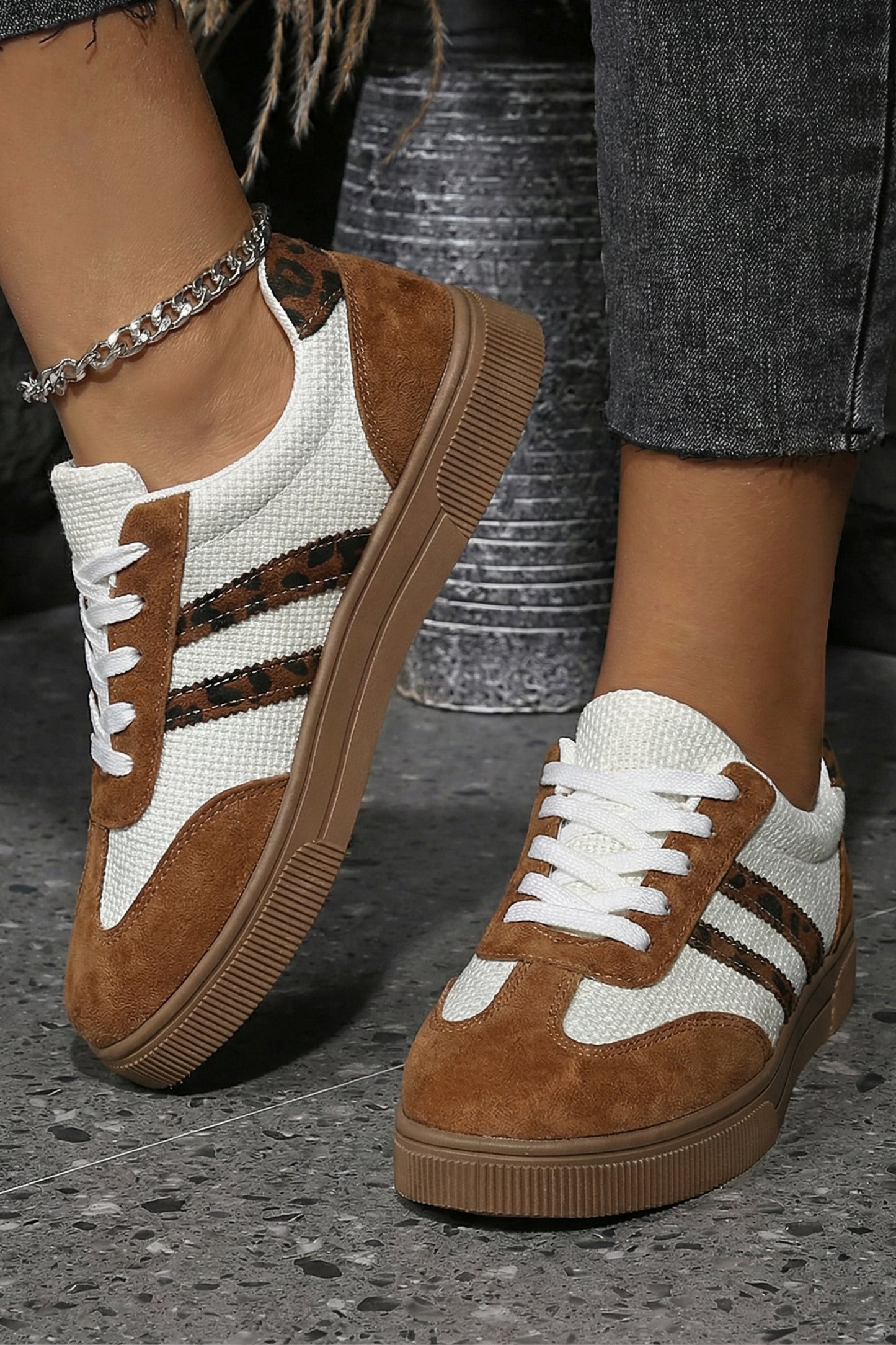 Wild Spot Woven Leopard Sneakers