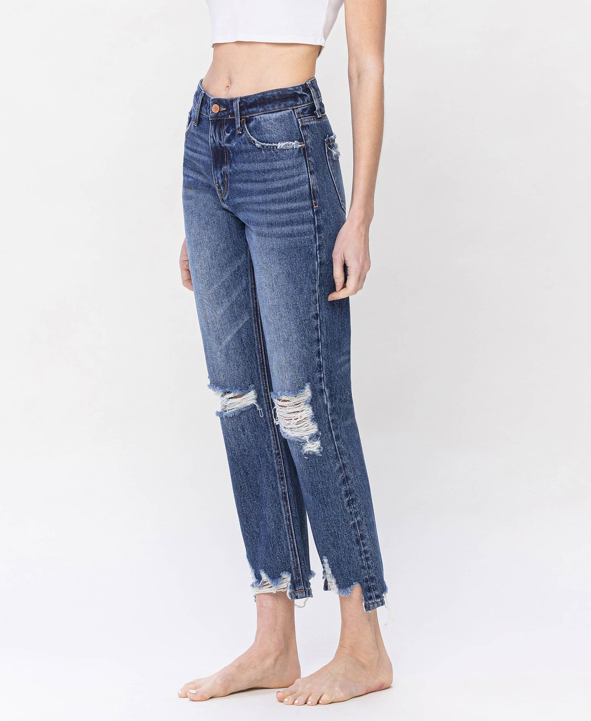 High Rise Relaxed Straight Jeans