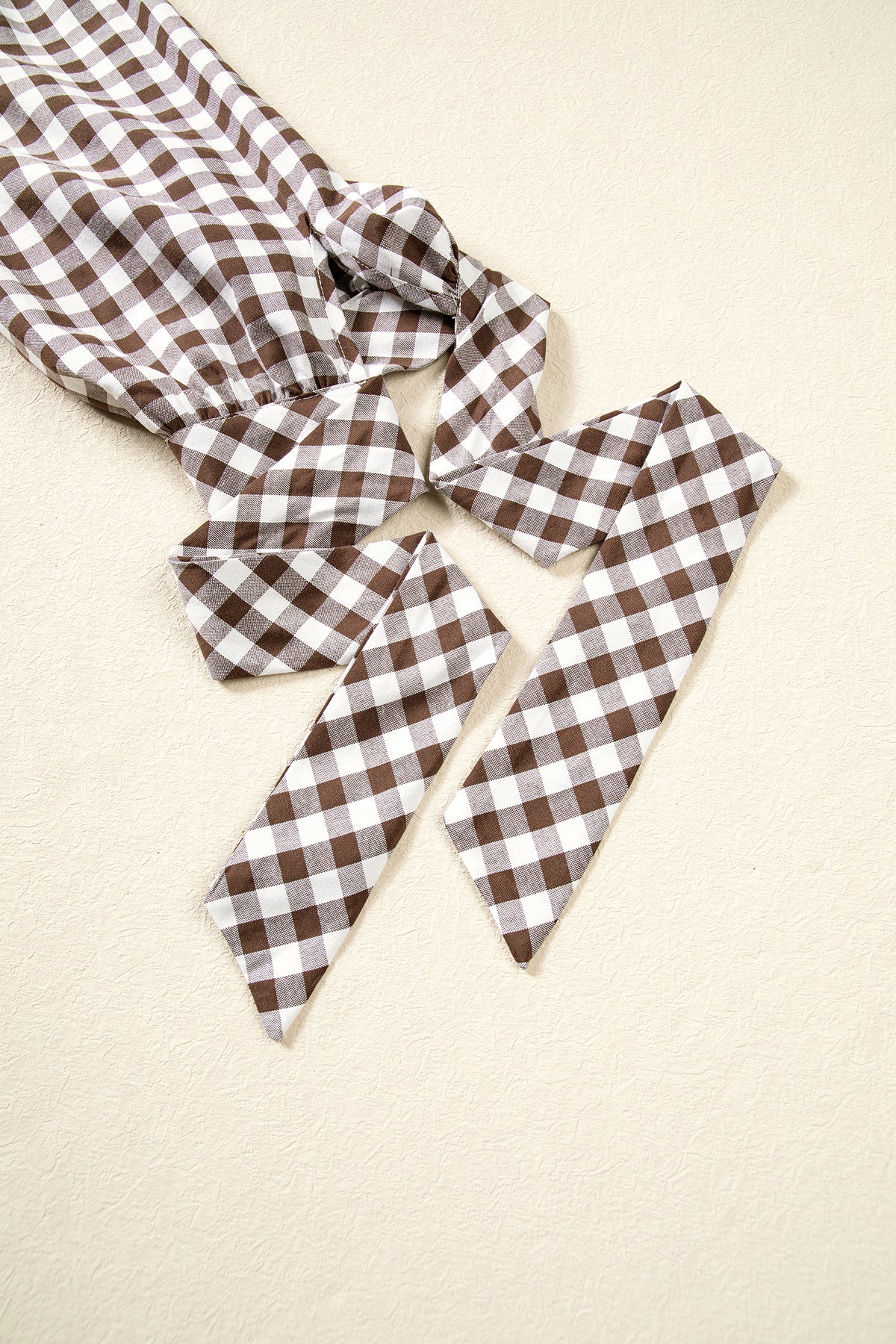 Plaid Tie-Front Button-Up Shirt