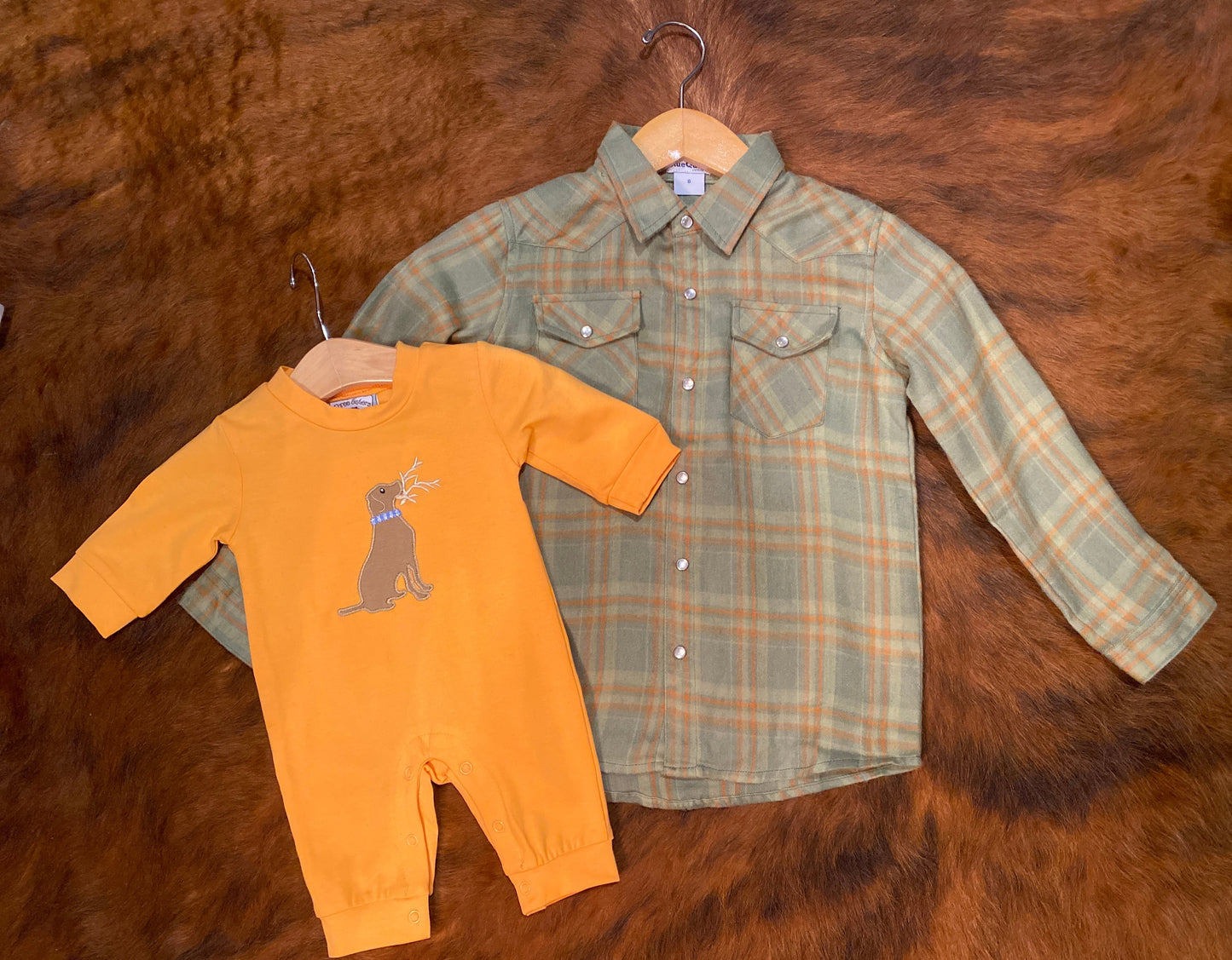 Deer Camp Plaid Pearl Snap Flannel β Boys Long Sleeve Shirt