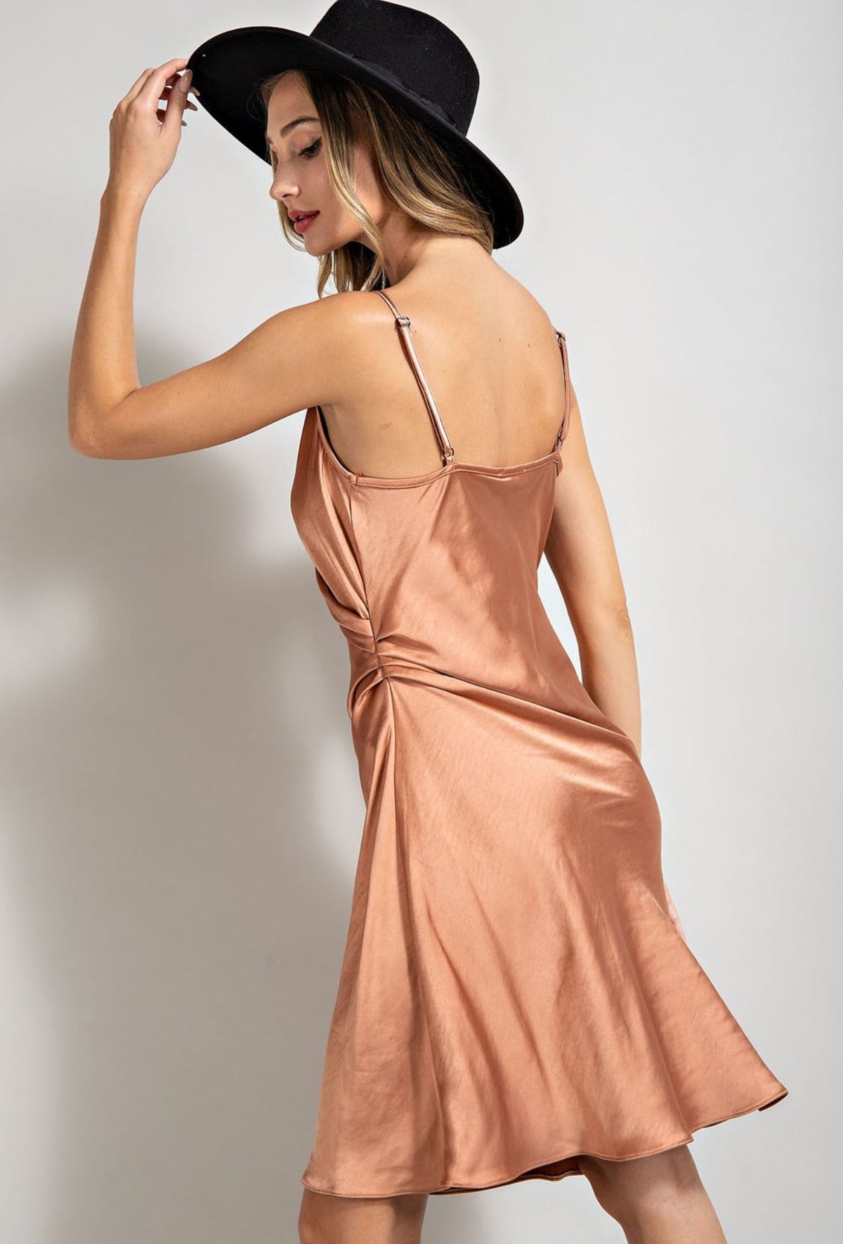 Bronze Satin Dress