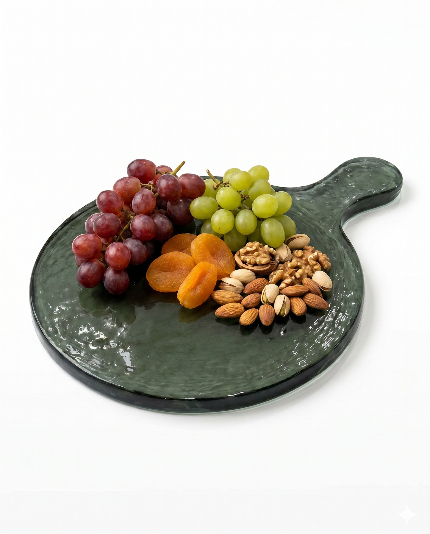 Hammered Glass Round Serving Boards