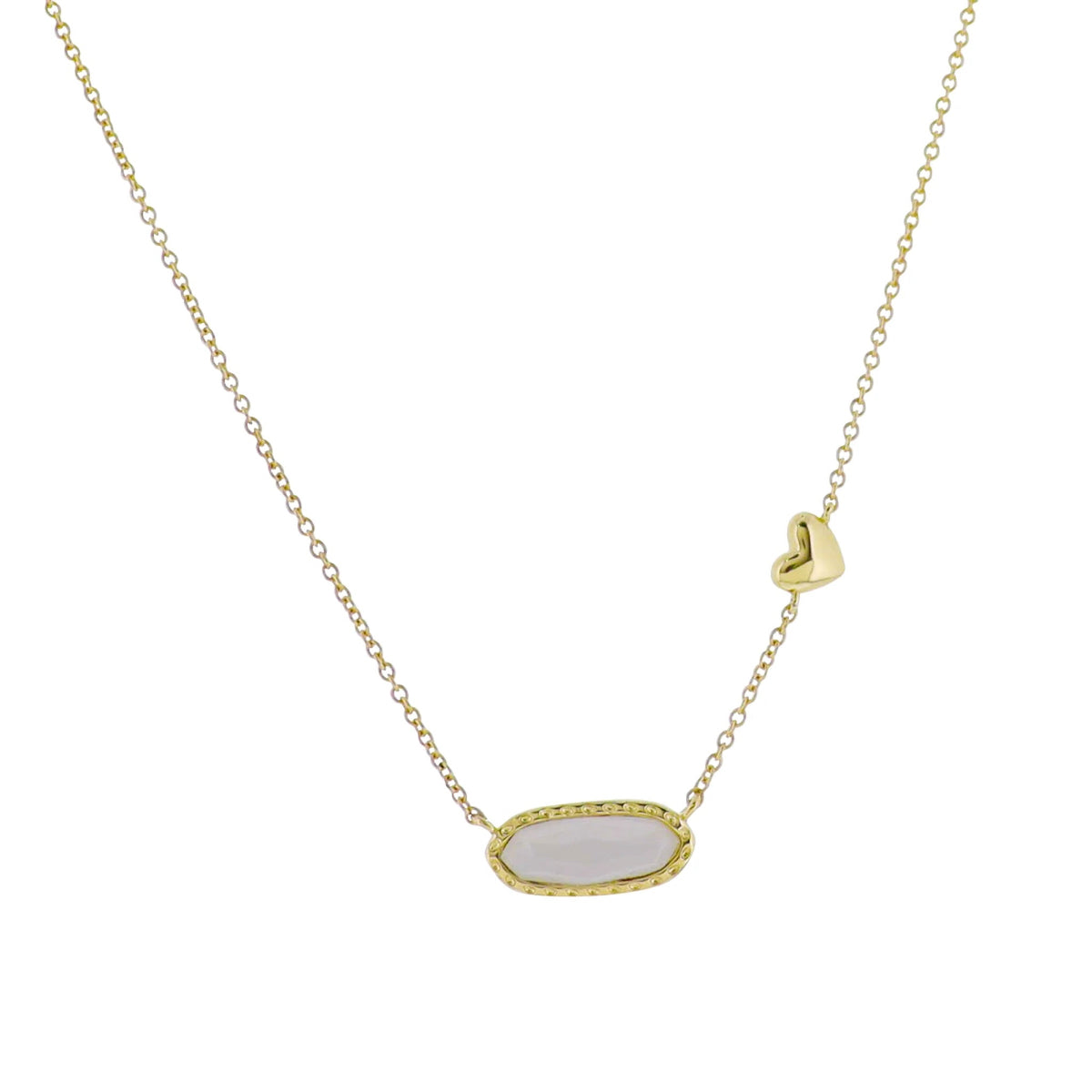 My Golden Bling: White Pendant Necklace