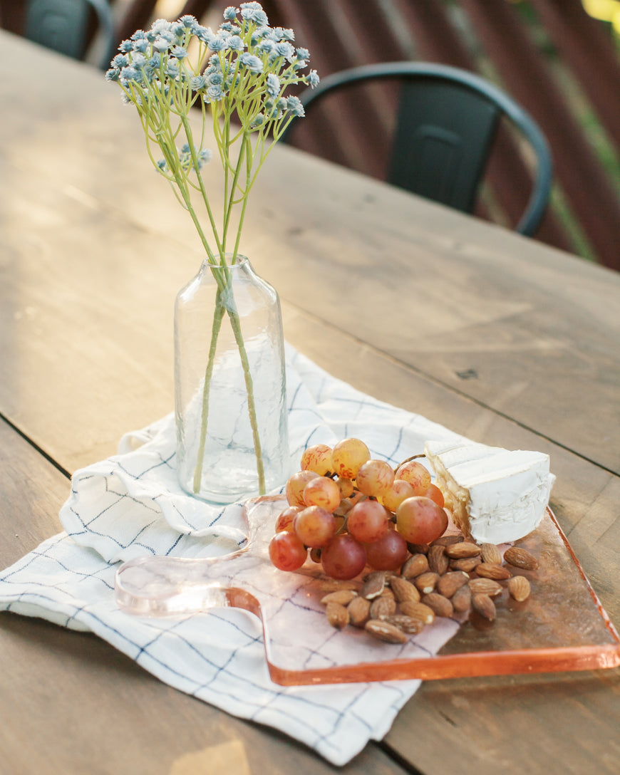 Hammered Glass Square Serving Boards