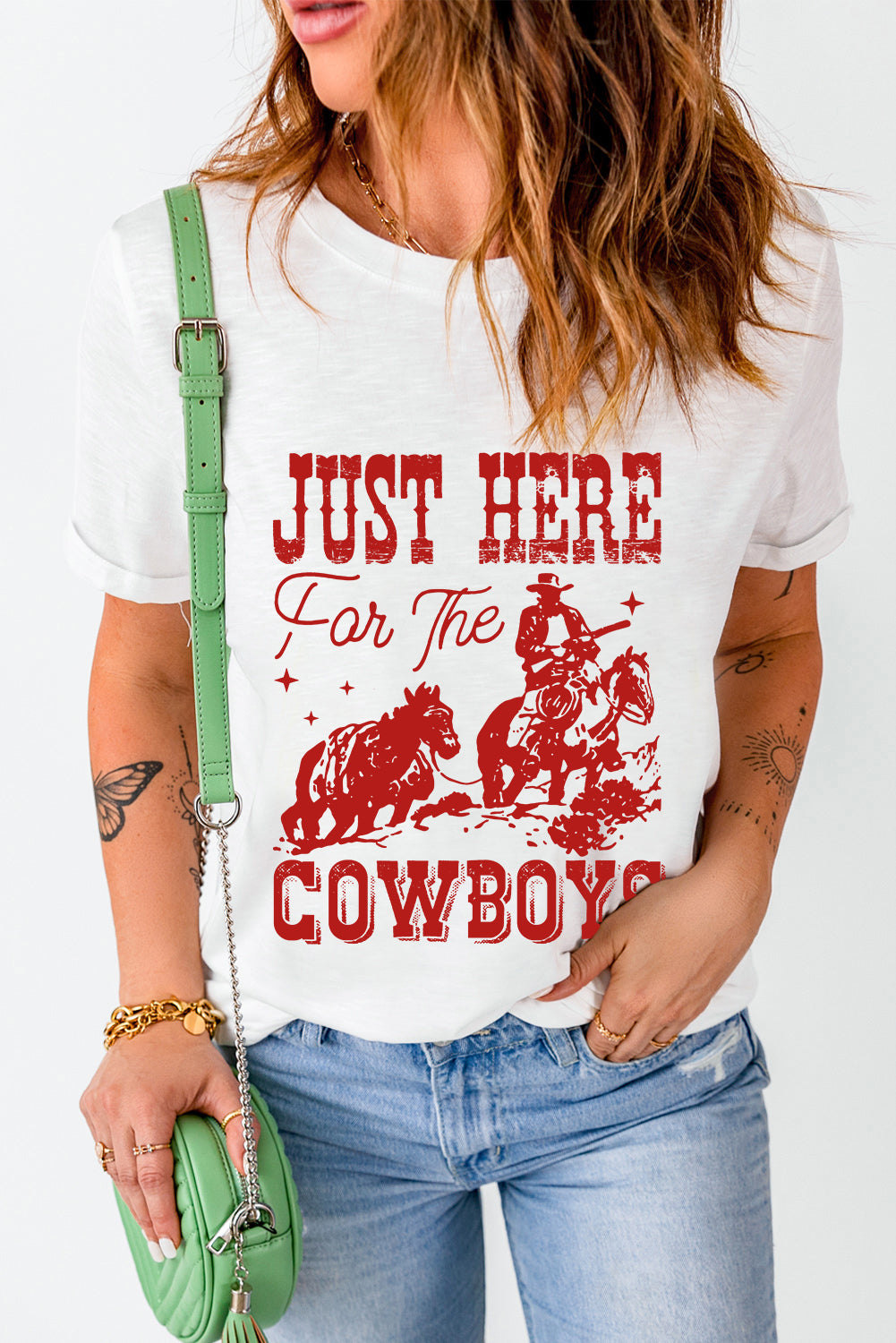 Just Here Cowboy Western Tee