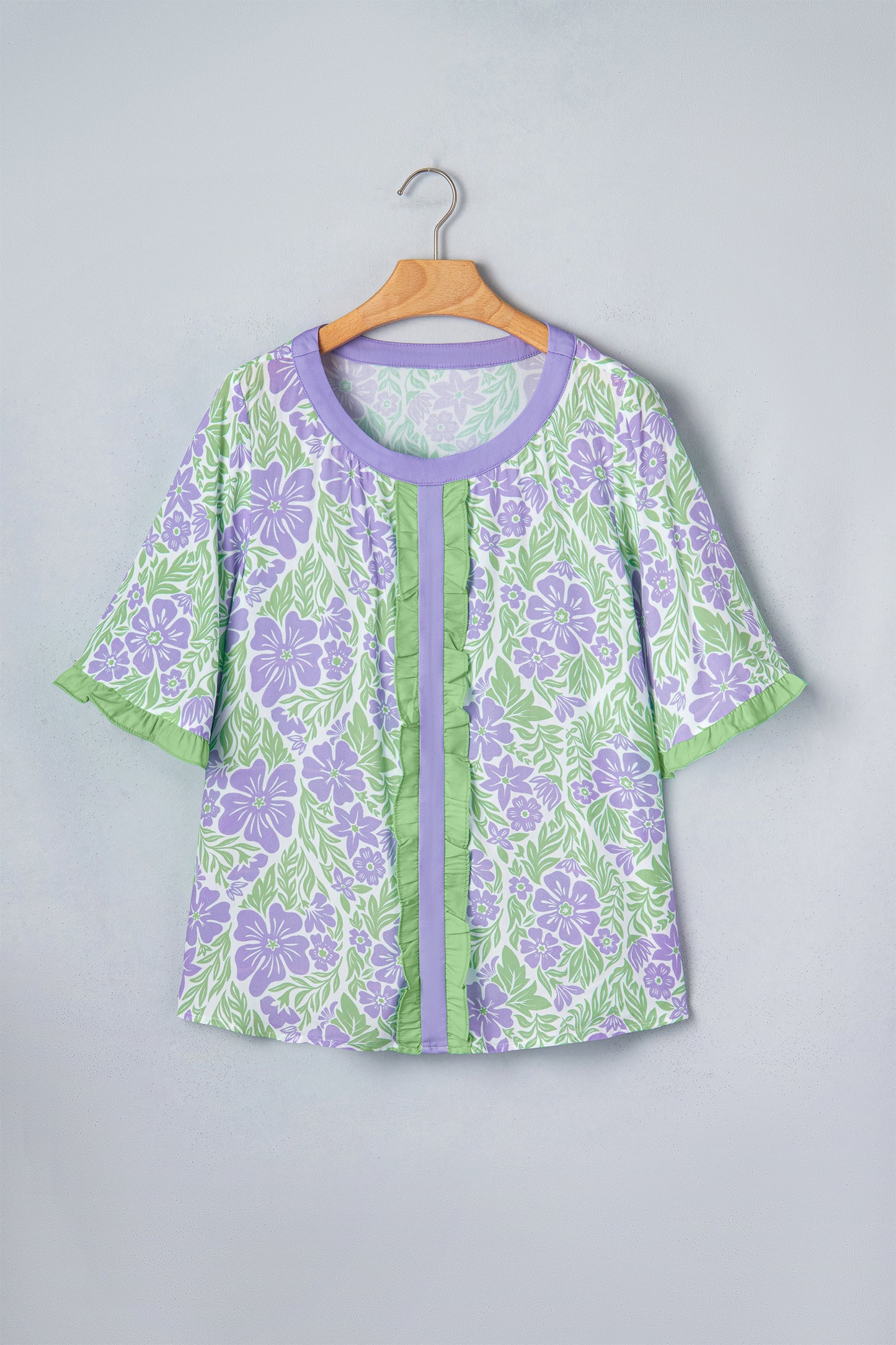 Cedar Creek Floral Ruffle Blouse