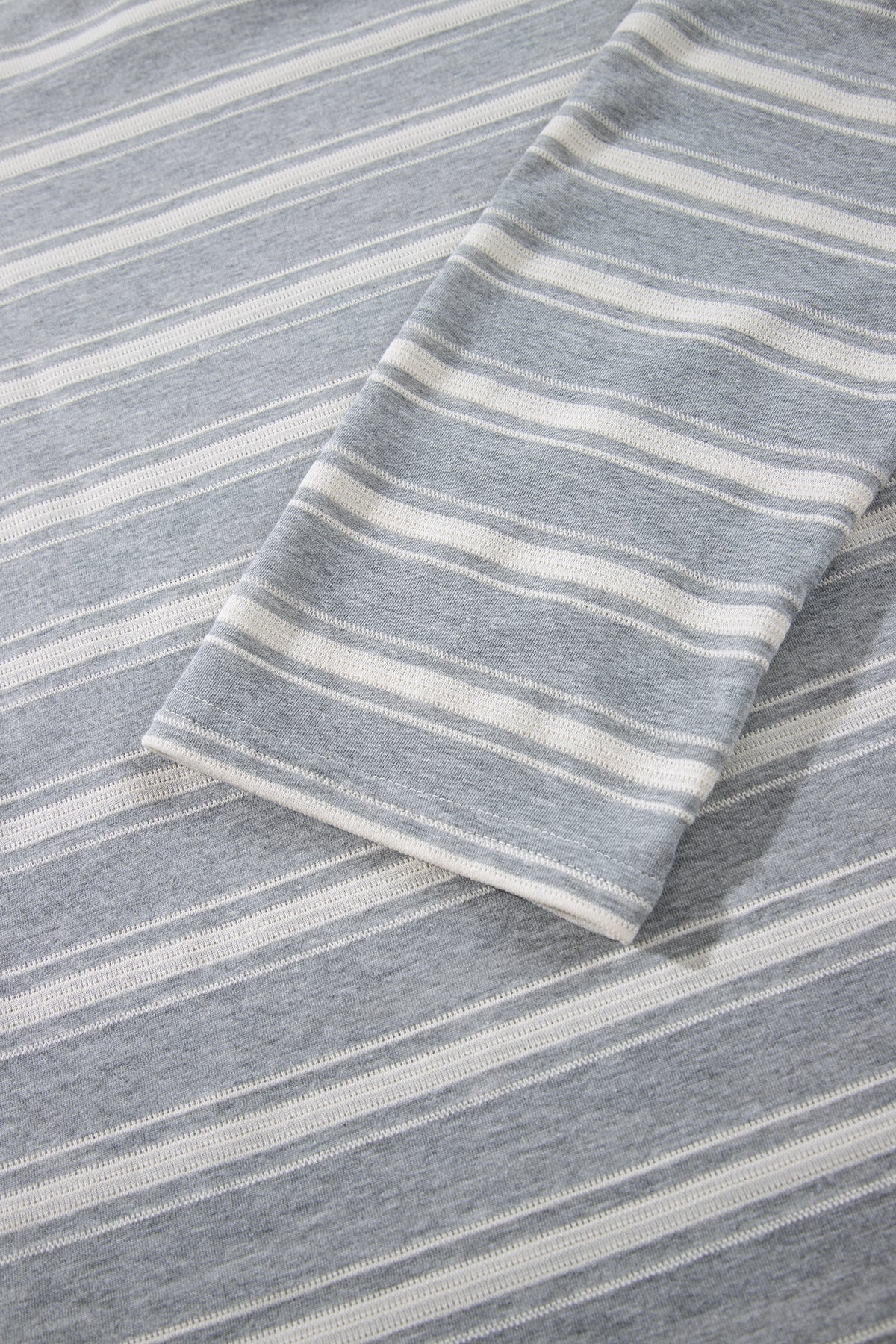 Gray Stripe Relaxed Tunic Top