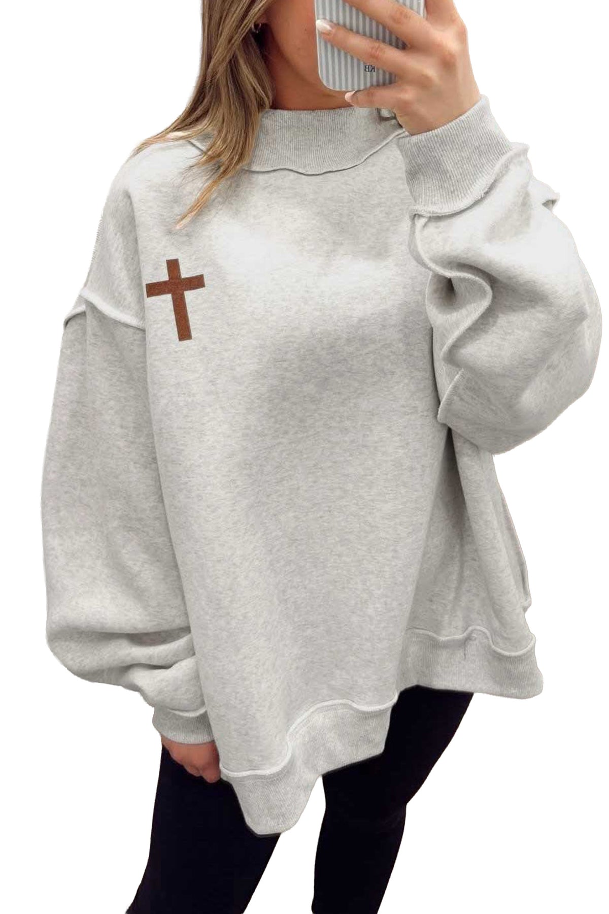 Reversible Faith Mock Neck Sweatshirt