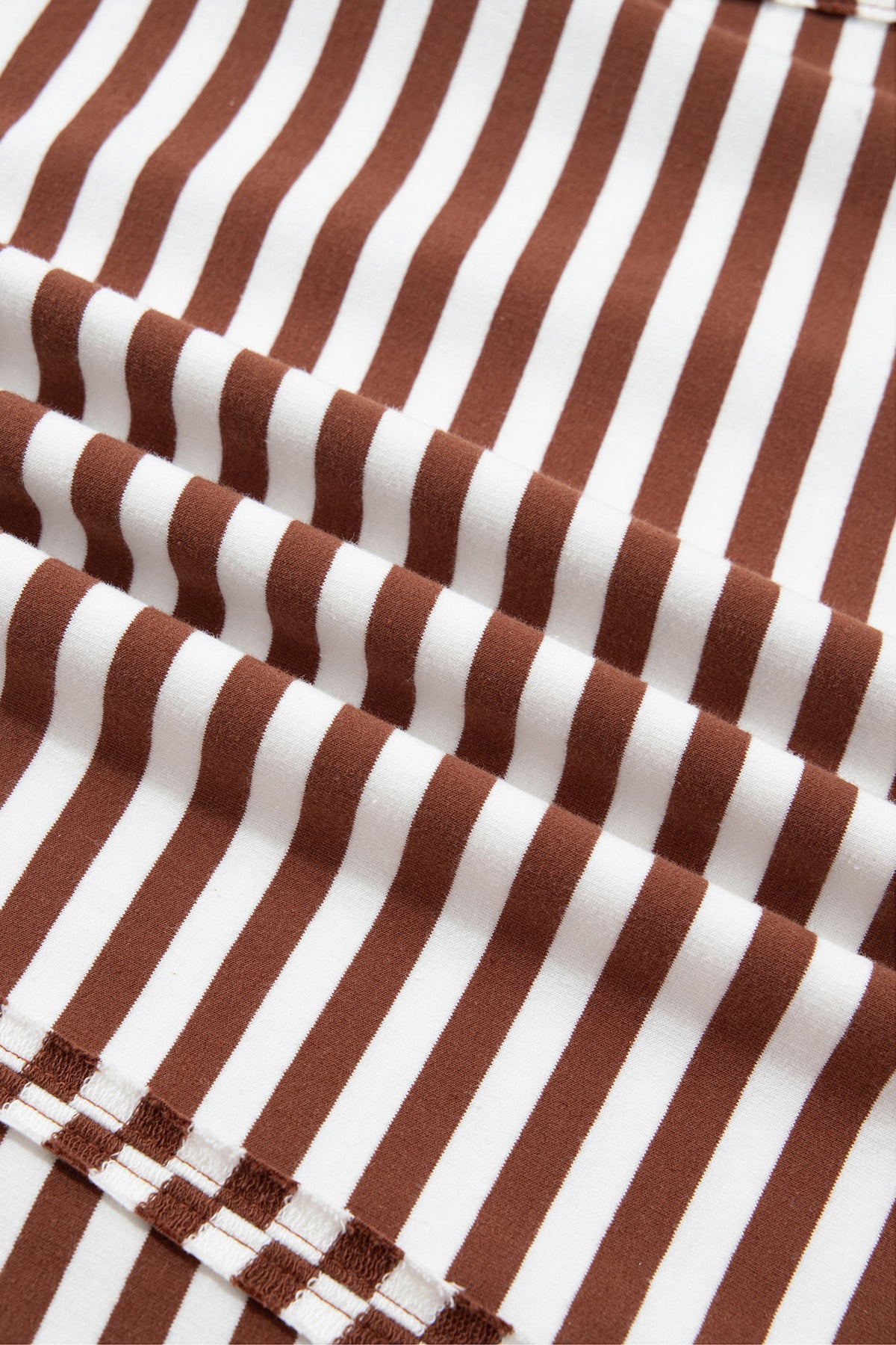 Stripe Raw Seam Pullover Sweatshirt
