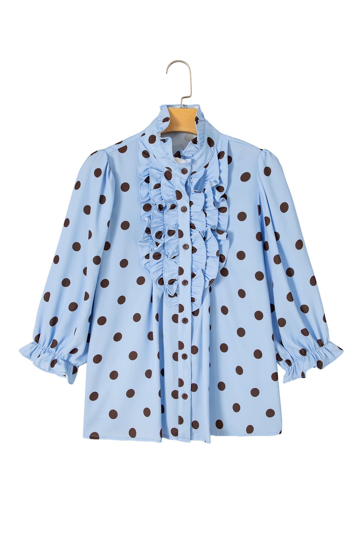 Polka Dot Ruffle Blouse
