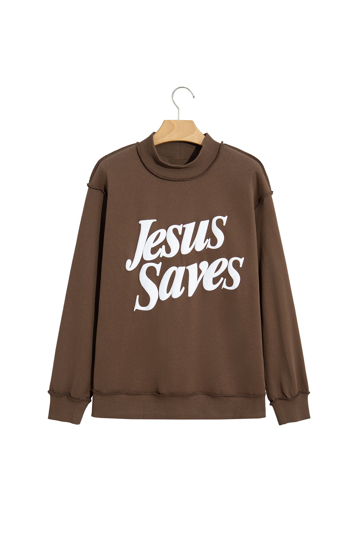 Jesus Saves Mock Neck Sweatshirt