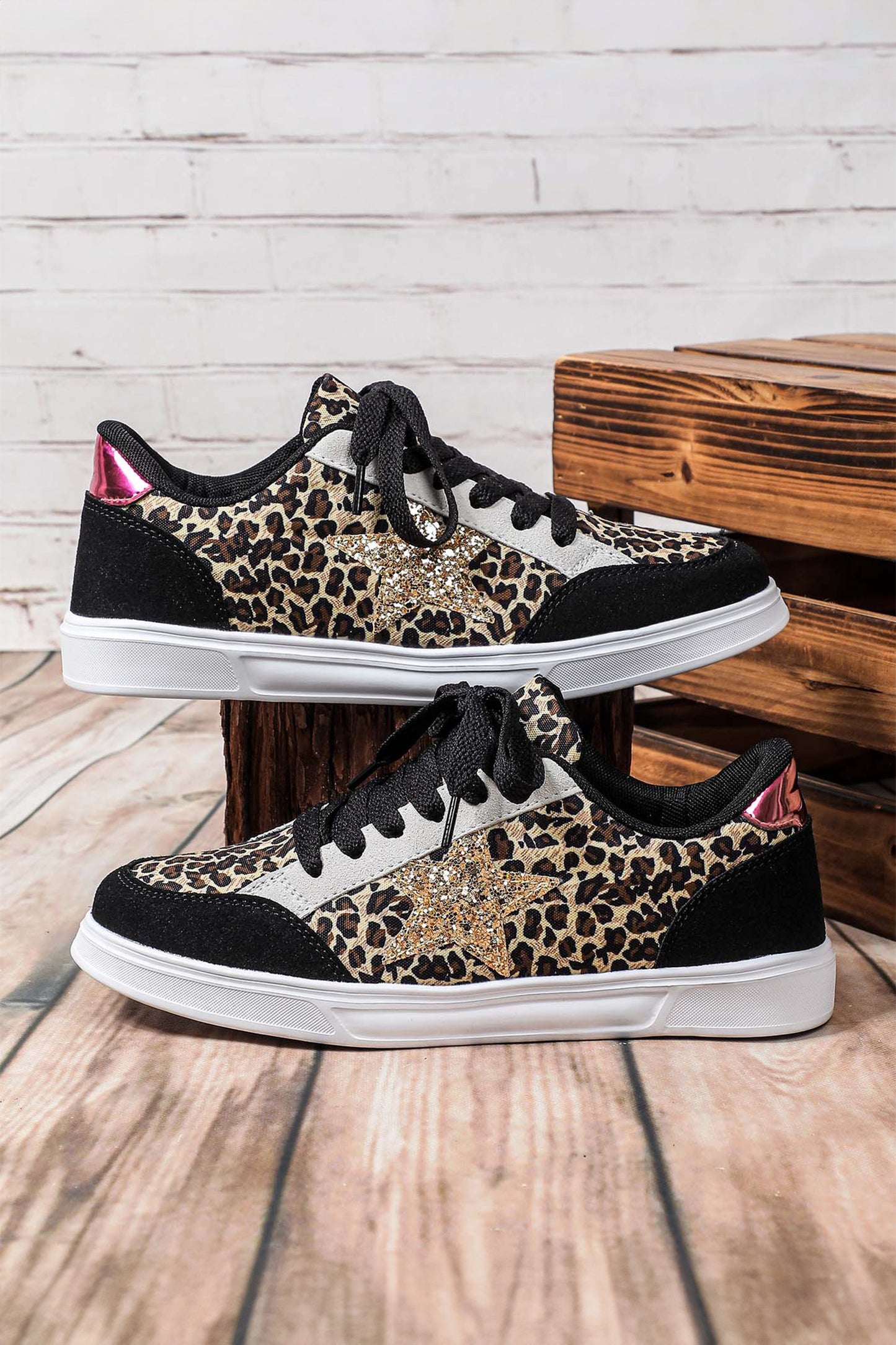 Starlight Glitter Star Lace-Up Shoes