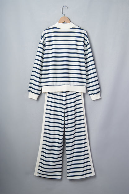Coastal Stripe Ribbed Pant Set