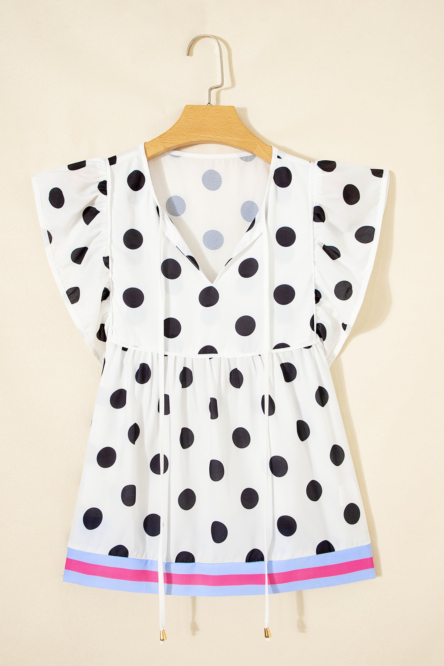Sweet Spot Polka Dot Babydoll Blouse