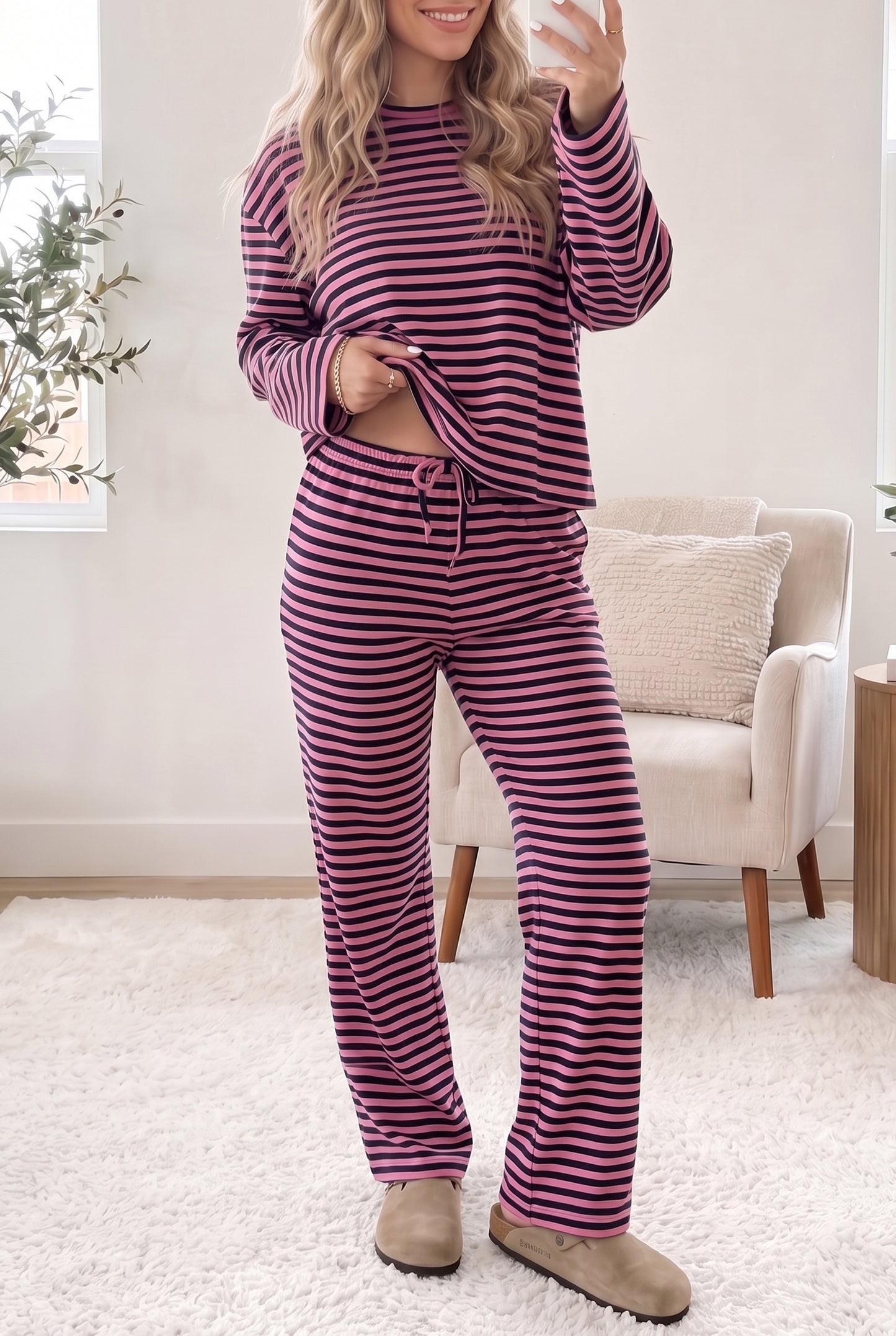 Sunrise Stripe Pants Set