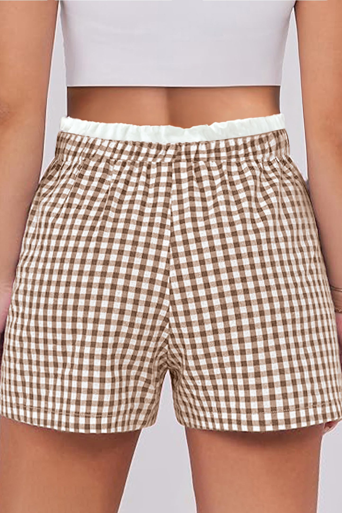 Hay Bale Plaid Plus Size Shorts