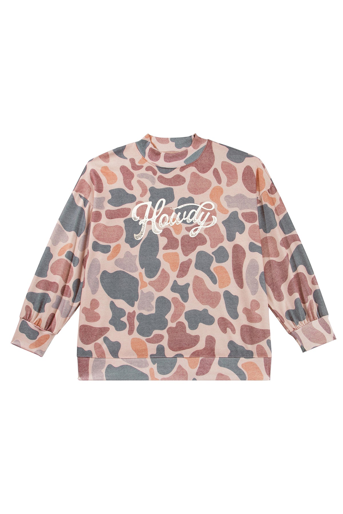 Howdy Camo Western Plus Size Sweatshirt