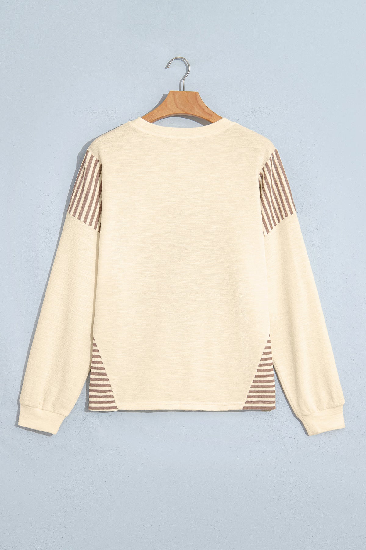 Jet Stream Western Print Striped Detail Long Sleeve Top
