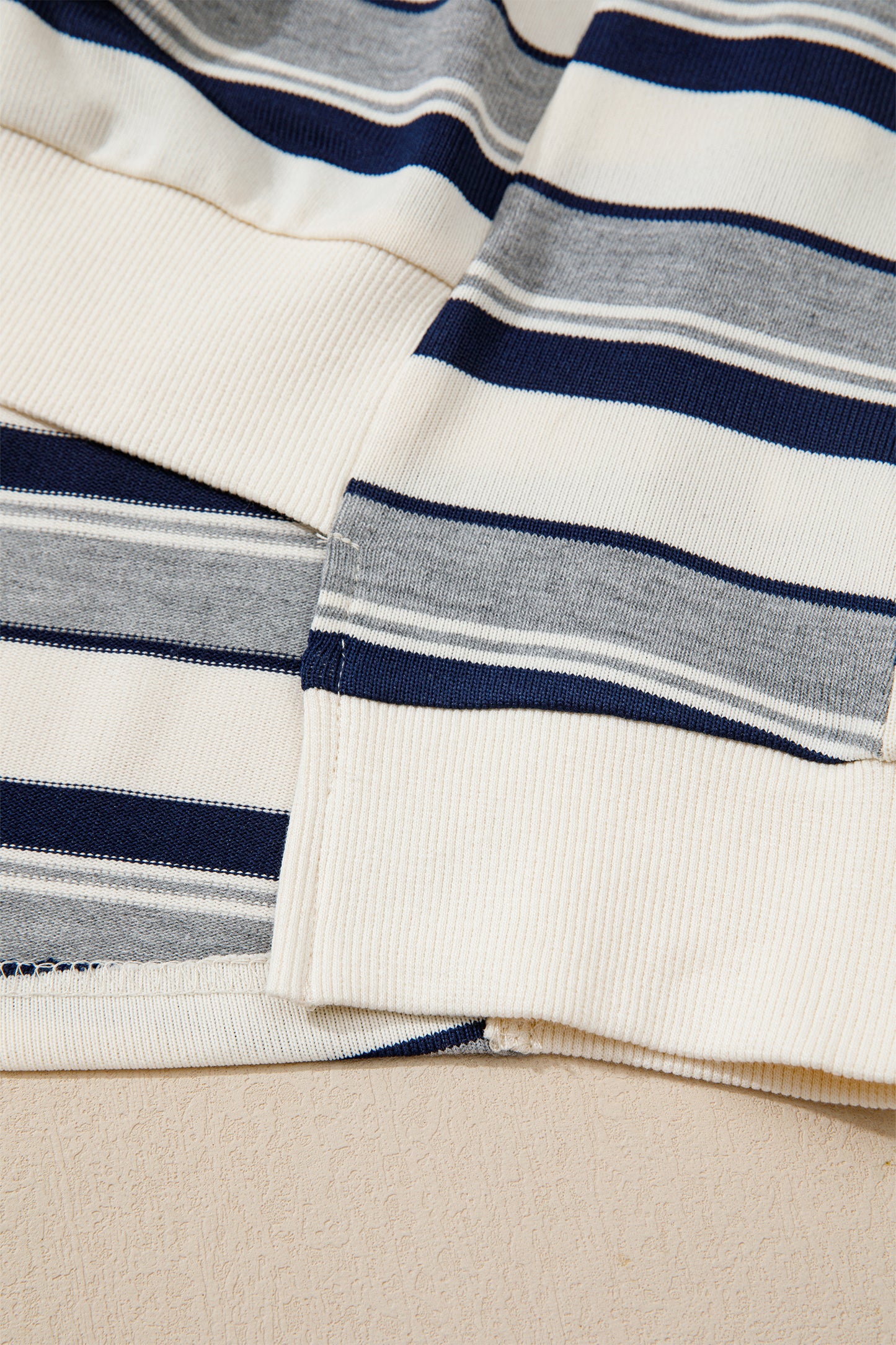 Seaside Stripe Ribbed Sweatshirt
