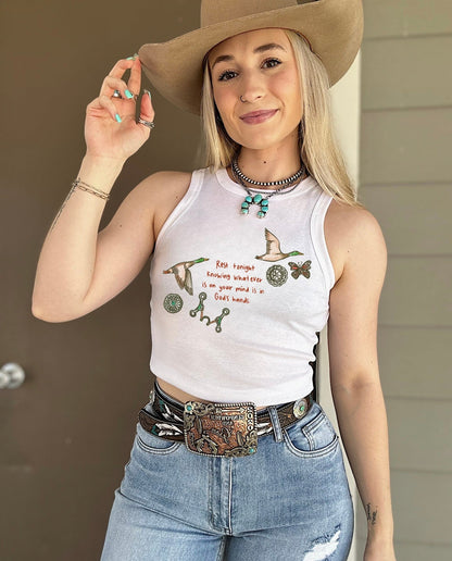In God’s Hands Cropped Tank