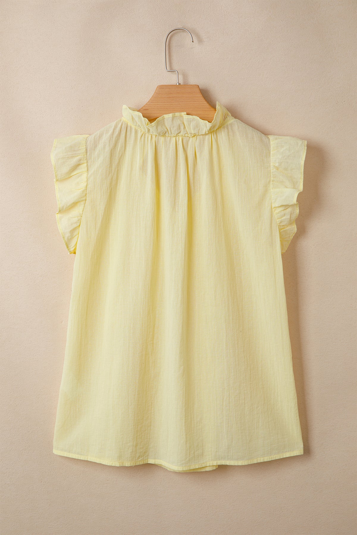 Ruffle-Trim Sleeveless V-Neck Top