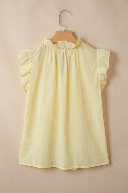 Ruffle-Trim Sleeveless V-Neck Top