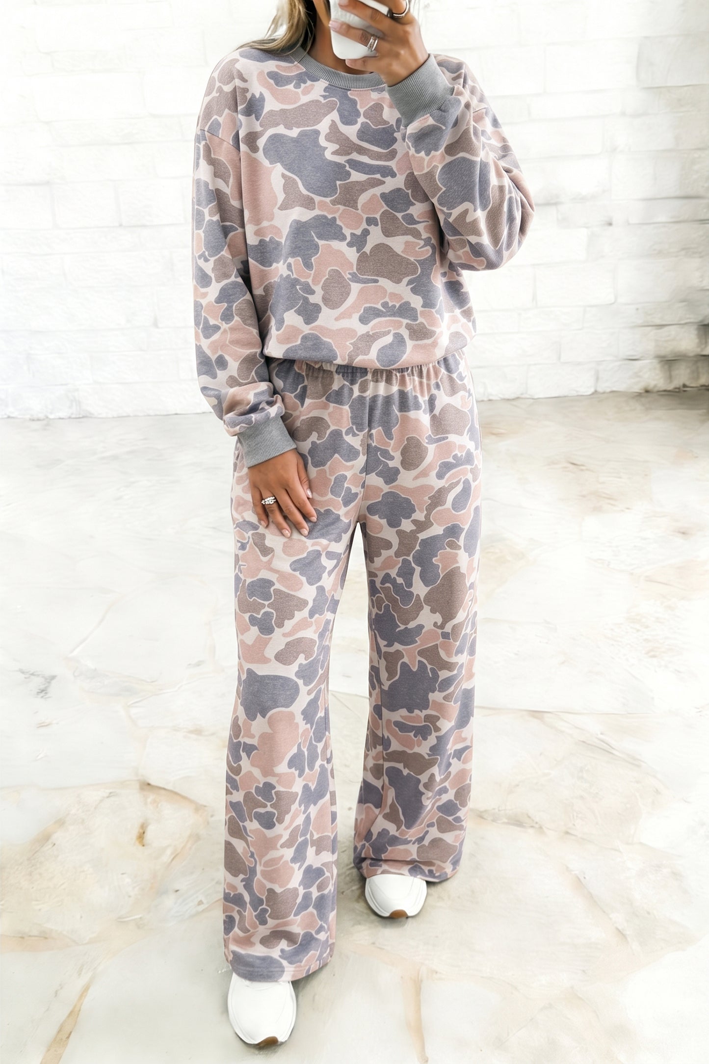 Sundown Camo Wide Leg Pants Set