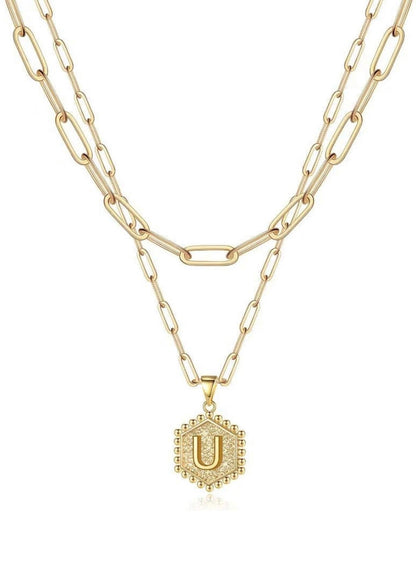 Beautiful Gold Layered Initial Necklaces (A-Z)