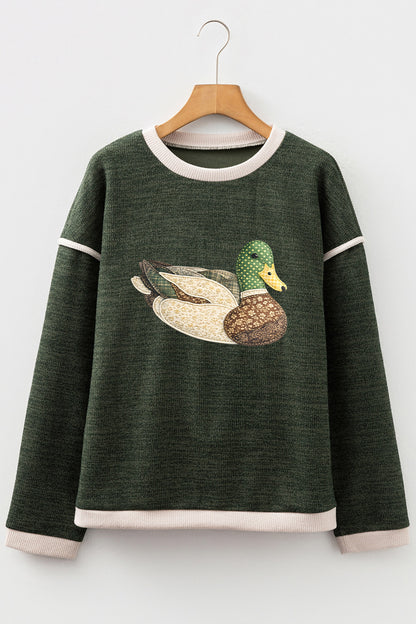 Lucky Mallard Contrast Knit Top