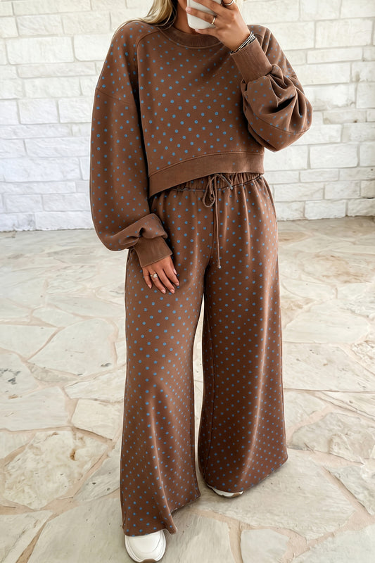 Mocha Dot Lounge Set