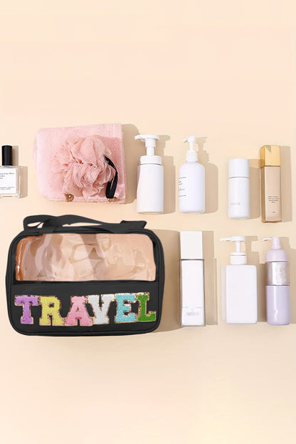 Jet Set Clear Travel Makeup Bag