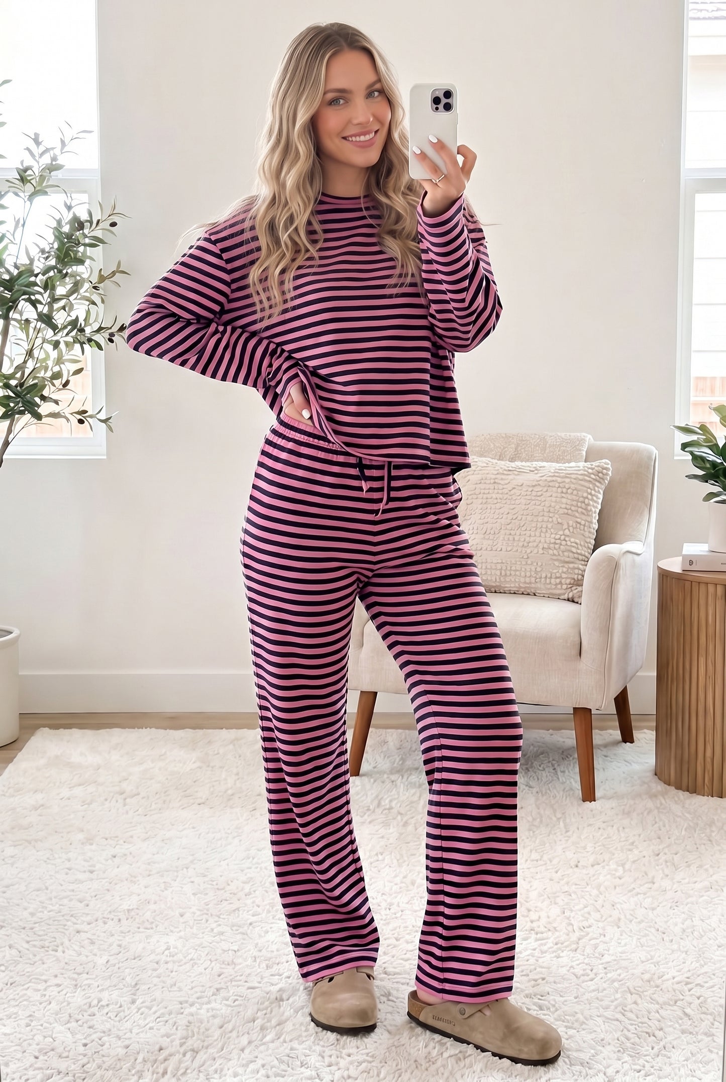 Sunrise Stripe Pants Set