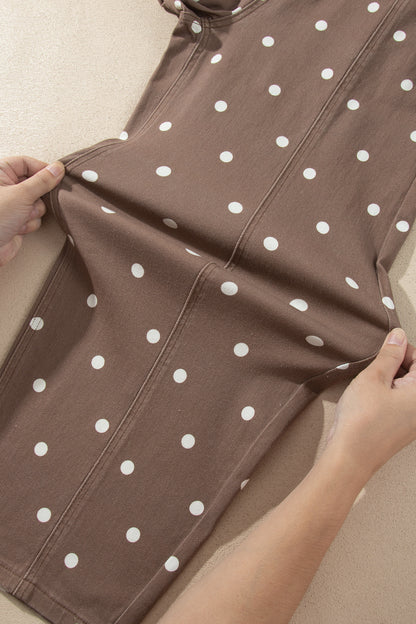 Peach Stand Polka Dot Barrel Jeans
