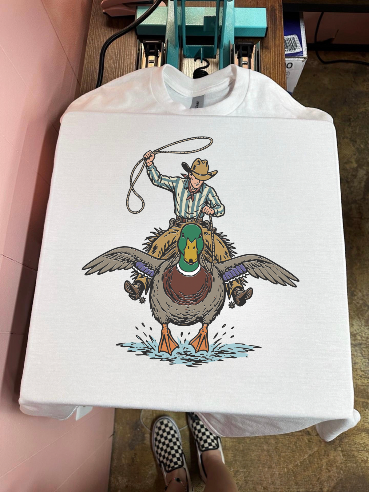 Cowboy Mallard Tee or Crewneck