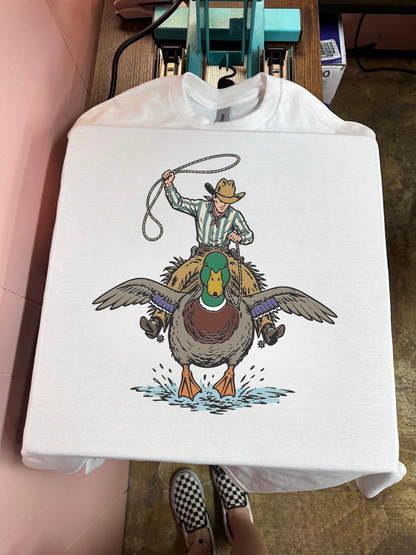Cowboy Mallard Tee or Crewneck