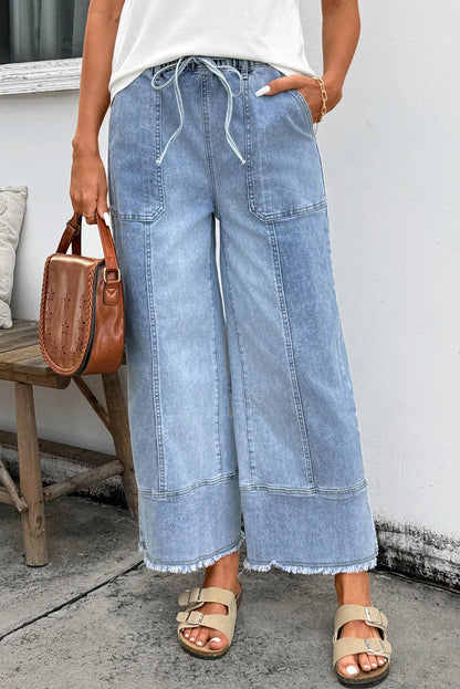 Beau Blue Drawstring Denim