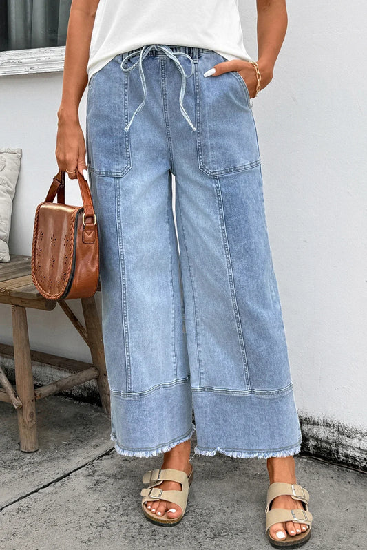 Beau Blue Drawstring Denim
