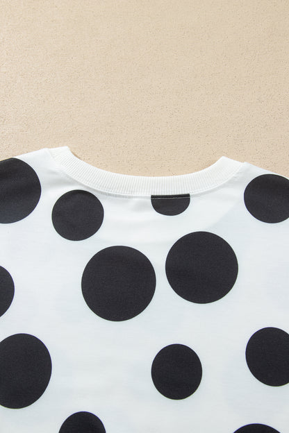 Khaki Polka Dot Relaxed Pant Set