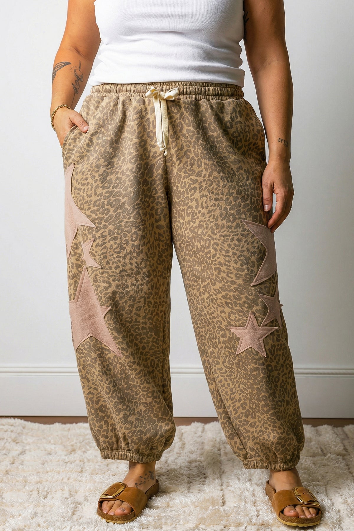 Western Star Leopard Joggers