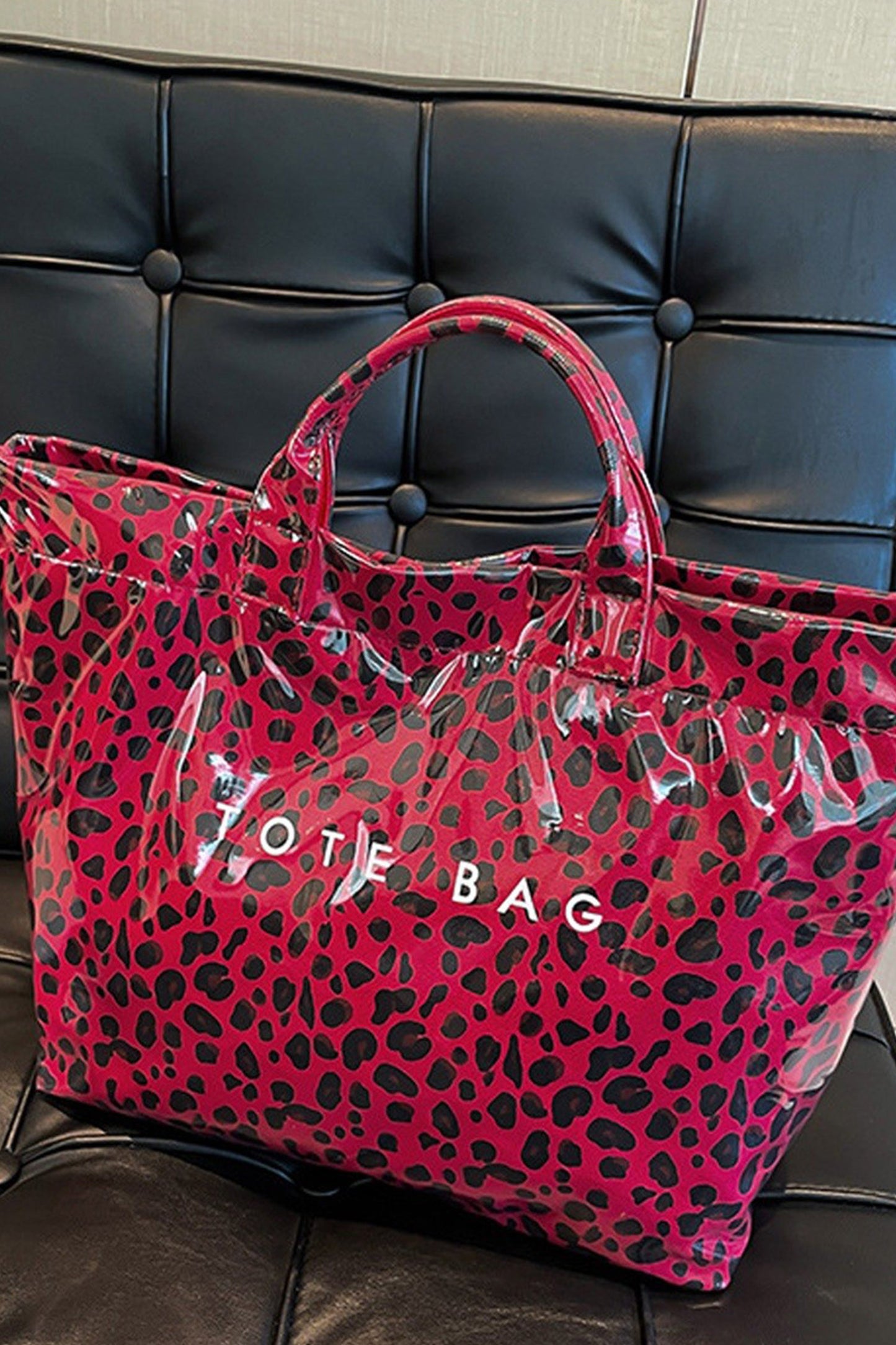 Palm Grove Tropical Print Travel Tote
